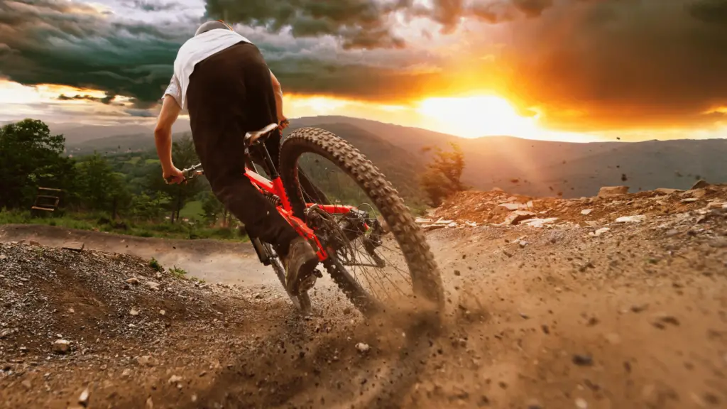 Riding a Hardtail Mountain Bike